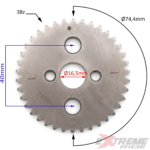 ZĘBATKA WAŁKA ROZRZĄDU CROSS 250CC 38Z