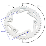 ZĘBATKA TYŁ 520 CROSS 250CC 43Z