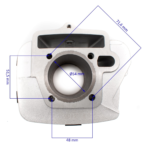 CYLINDER CROSS 125CC 54MM KPL SREBRNY