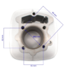 CYLINDER CROSS 250CC 65MM GOŁY SREBRNY