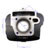 CYLINDER CROSS 4T 125CC 54MM KPL CZARNY - obrazek 3