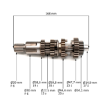 WAŁKI SKRZYNI BIEGÓW CROSS 150CC ZDAWCZY+ POŚREDNI