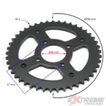 ZĘBATKA TYŁ 428H QUAD ATV 125CC 45Z