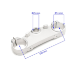 PÓŁKA DOLNA CROSS 250CC 51MM SREBRNA