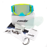 GOGLE ASIX AS3 ŻÓŁTO-NIEBIES MAT LUSTRO BŁĘKITNE