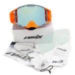 GOGLE ASIX AS3 SZARO-POMAR MAT LUSTRO BŁĘKITNE