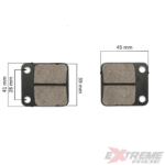 KLOCKI HAMULCOWE TYŁ QUAD ATV CROSS NA 2 OTWORY