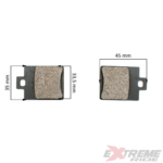 KLOCKI HAMULCOWE TYŁ QUAD ATV CROSS NA 1 OTWÓR