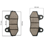 KLOCKI HAMULCOWE PRZÓD SKUTER MOTOROWER 50CC