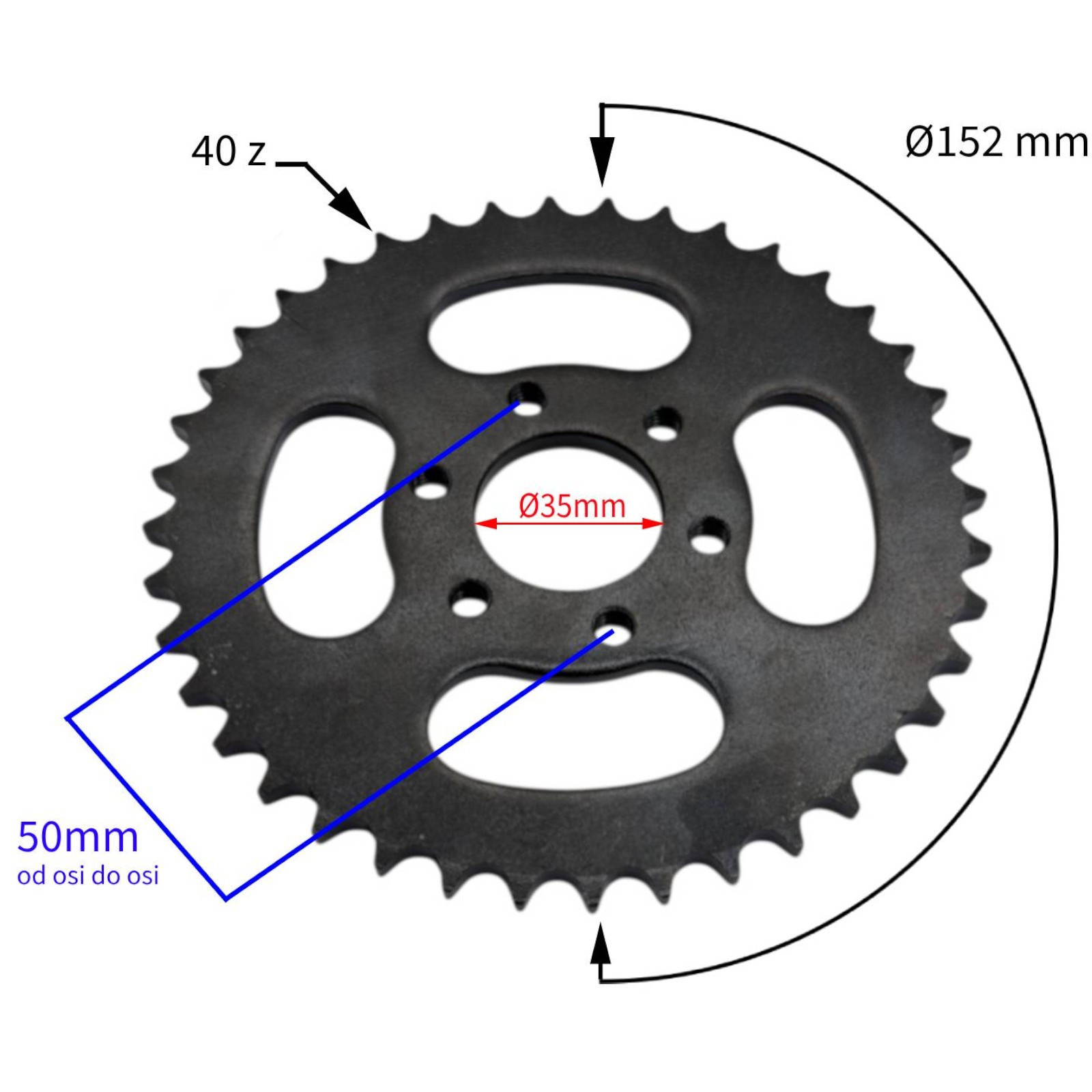 wp-image21367.png ZĘBATKA TYŁ BUGGY 125CC 428 40Z - obrazek 1