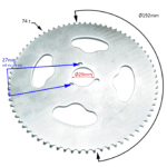 ZĘBATKA TYŁ T8F QUAD MINI ATV 50CC 74Z