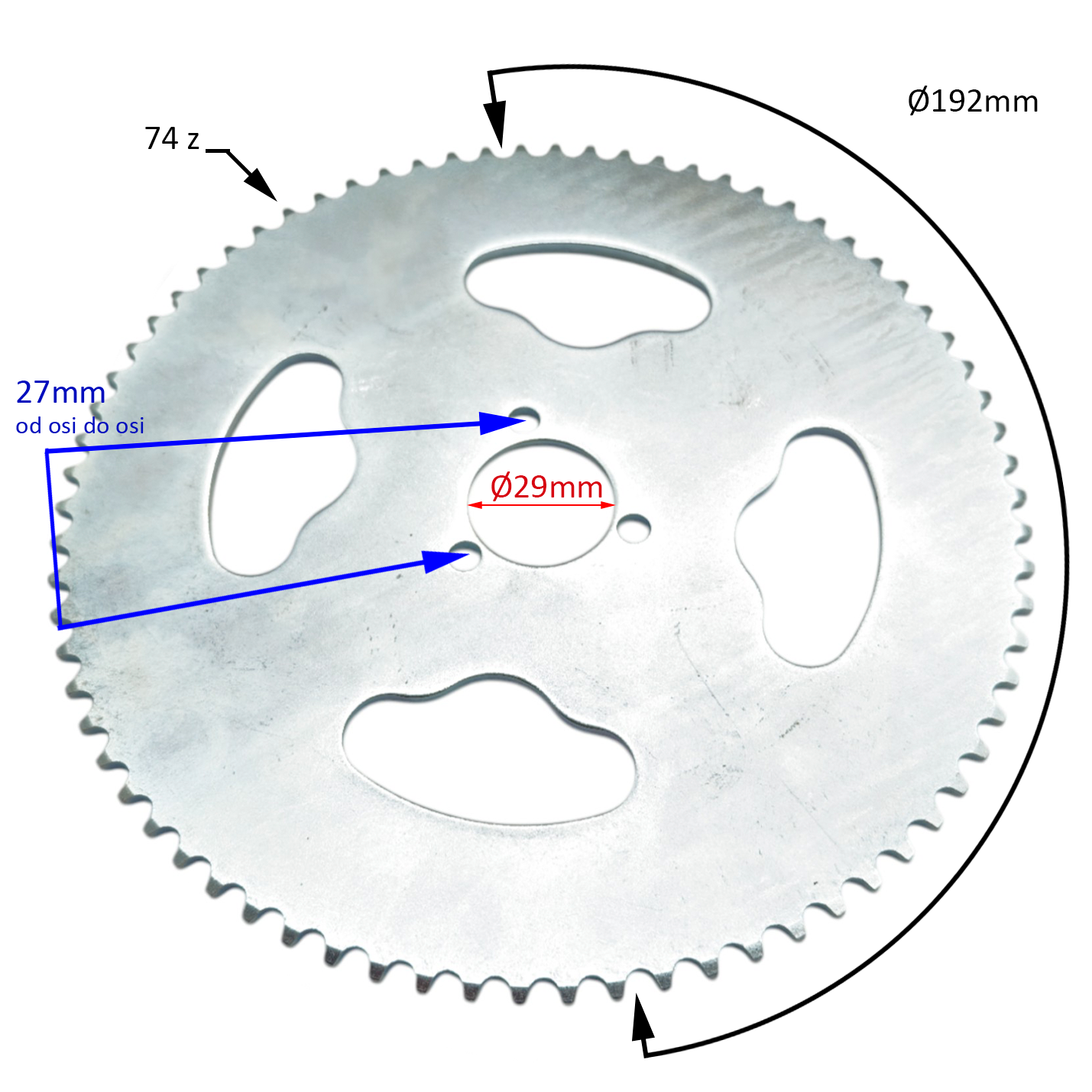 wp-image21388.png ZĘBATKA TYŁ T8F QUAD MINI ATV 50CC 74Z - obrazek 1