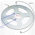 ZĘBATKA TYŁ 25H QUAD MINI E-ATV 72T
