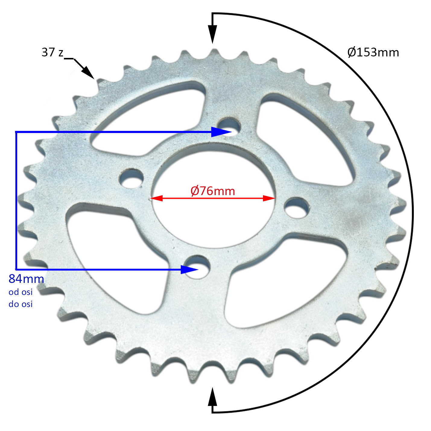 wp-image21411.png ZĘBATKA TYŁ 428 CROSS 90CC 37Z - obrazek 1