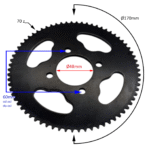 ZĘBATKA TYŁ 219H QUAD MINI E-ATV 70Z