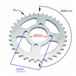 ZĘBATKA TYŁ BUGGY 200CC 530 35Z