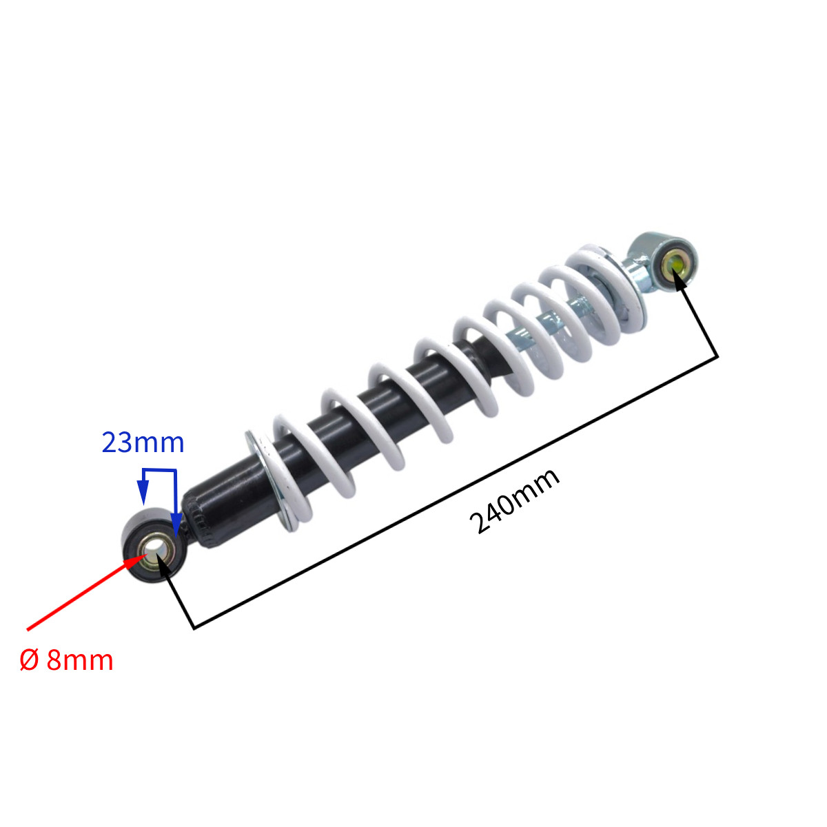 wp-image21859.png AMORTYZATOR PRZÓD QUAD MINI E-ATV BIAŁY 24CM - obrazek 1