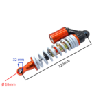 AMORTYZATOR PRZÓD QUAD ATV 200CC 32CM 10FI GAZ