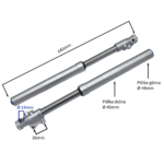 AMORTYZATORY PRZÓD 125CC KPL 64CM SREBRNE