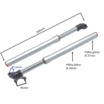 AMORTYZATORY PRZÓD CROSS 70CC 55CM