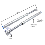 AMORTYZATORY PRZÓD CROSS 140CC KPL 81CM SREBRNE