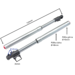 AMORTYZATORY PRZÓD CROSS 125CC KPL DŁ. 71CM SREBRNY