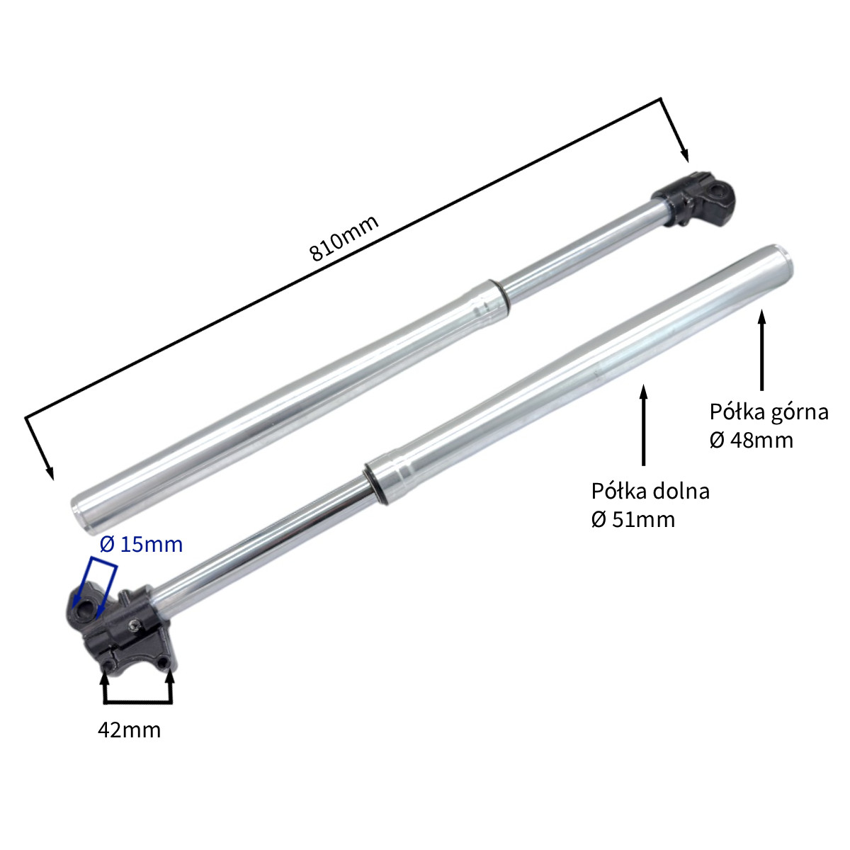 wp-image21925.png AMORTYZATORY PRZÓD CROSS 250CC SREBRNE KPL - obrazek 1