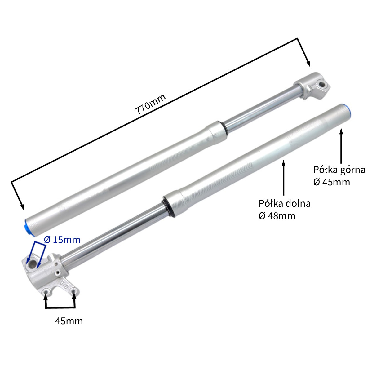 wp-image21929.png AMORTYZATORY PRZÓD CROSS 125CC KPL DŁ. 77CM - obrazek 1
