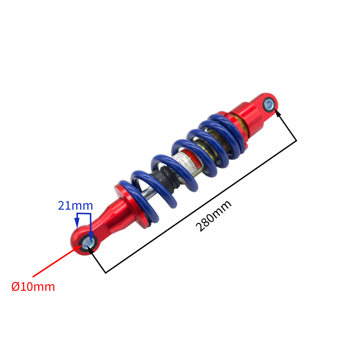 wp-image21993.png AMORTYZATOR TYŁ CROSS 125CC DŁ 28CM NIEBIESKI OLEJ - obrazek 1