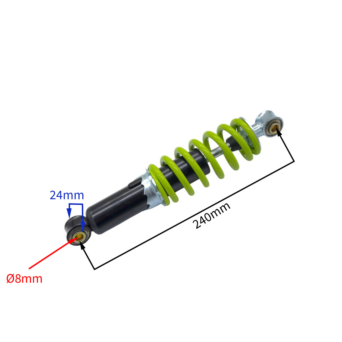 wp-image22049.png AMORTYZATOR TYŁ POCKET QUAD MINI E-ATV LIMONKOWY 24CM - obrazek 1