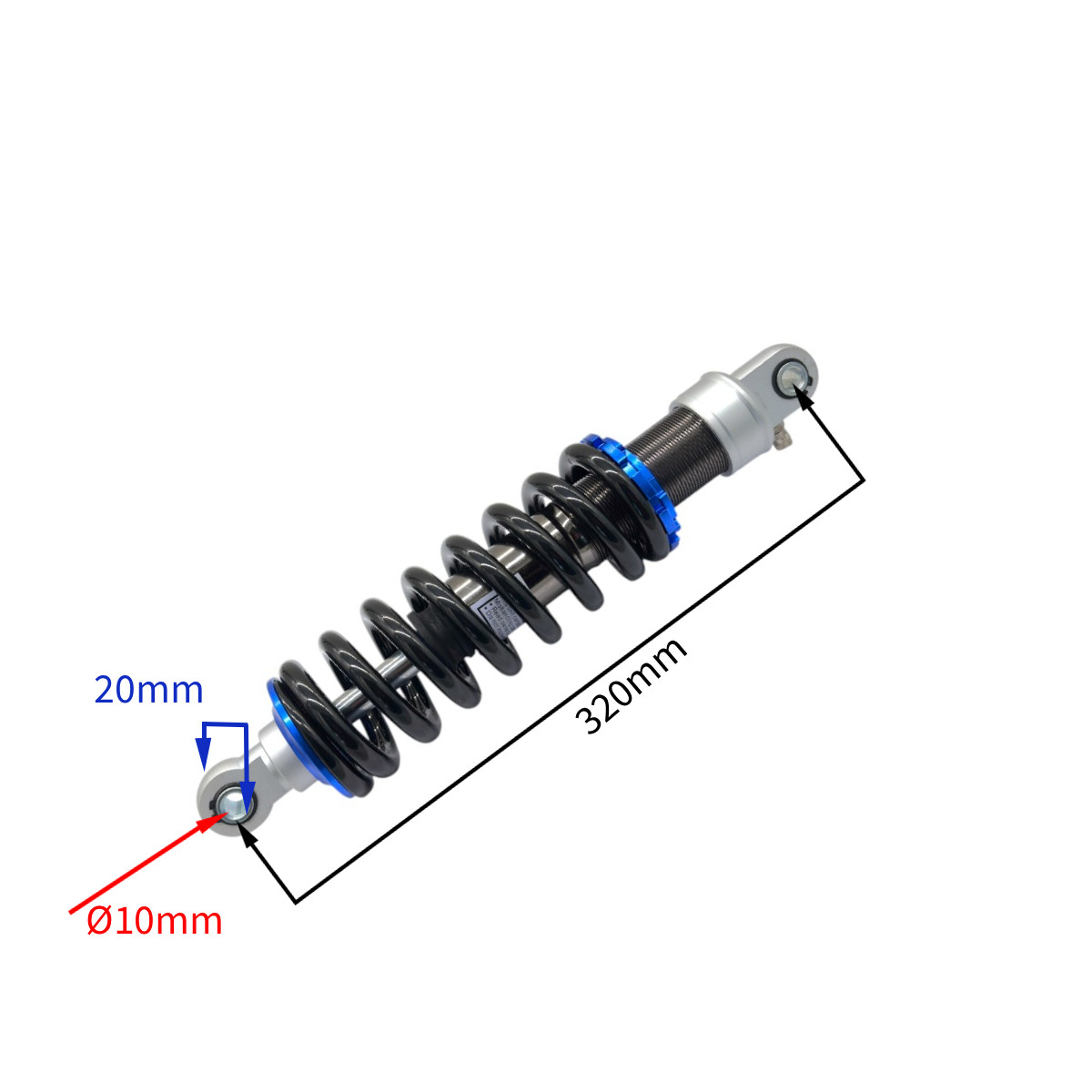 wp-image22083.png AMORTYZATOR TYŁ CROSS 125CC DŁ 32CM CZARNY - obrazek 1