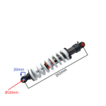 AMORTYZATOR TYŁ CROSS 125CC DŁ 35,5CM BIAŁY