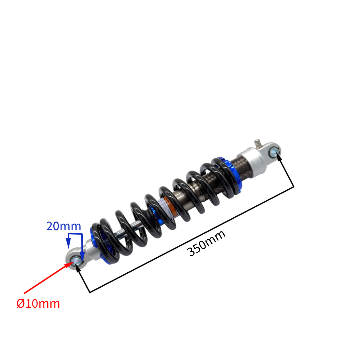 wp-image22110.png AMORTYZATOR TYŁ CROSS 125CC DŁ 35CM CZARNY - obrazek 1