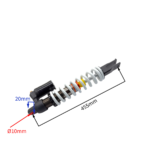 AMORTYZATOR TYŁ CROSS 250CC DŁ 45,5CM BIAŁY