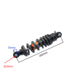 AMORTYZATOR TYŁ CROSS 125CC 26CM CZARNY OLEJ-GAZ