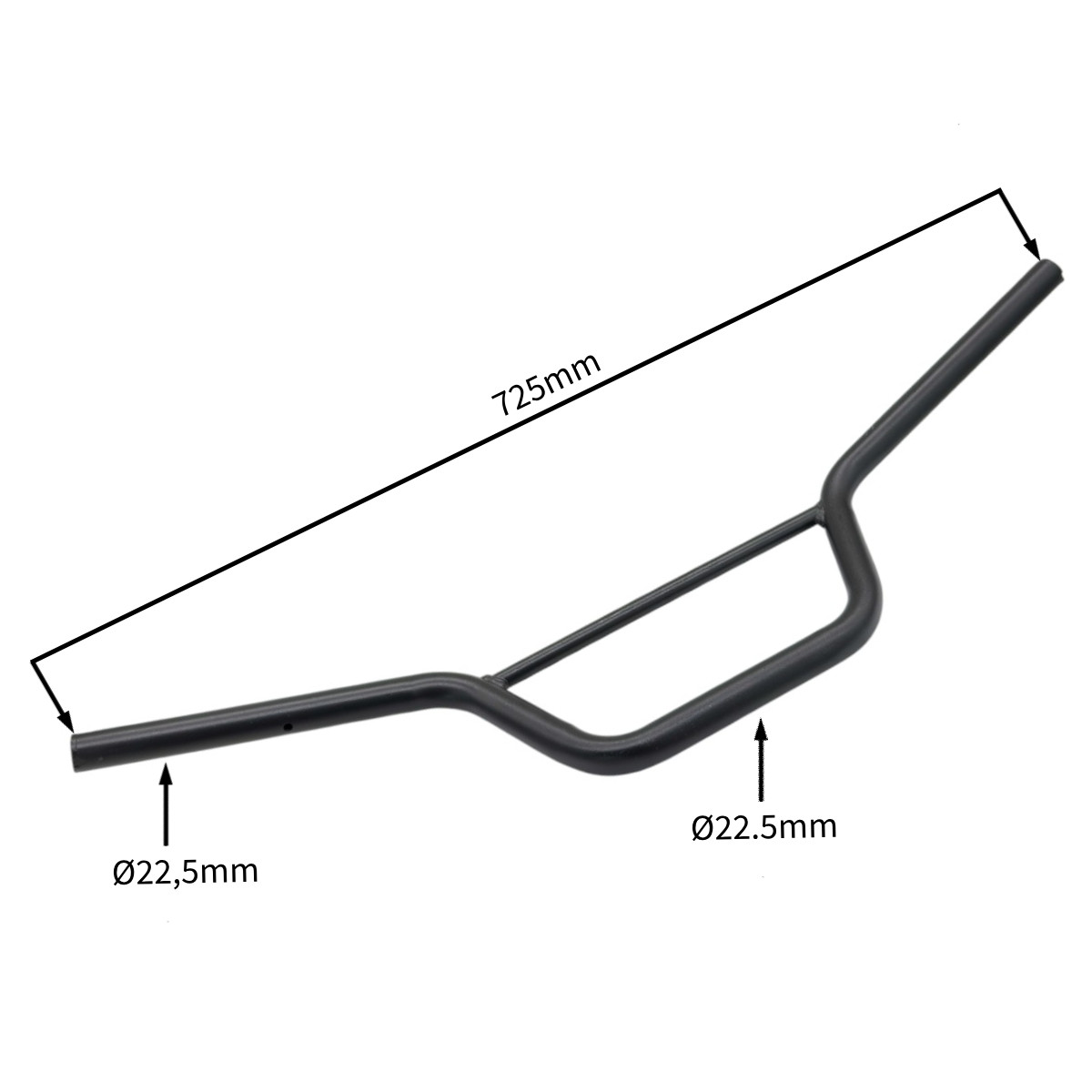 wp-image22365.png KIEROWNICA QUAD ATV 125CC 72,5CM CZARNA Z ROZPÓRKĄ - obrazek 1