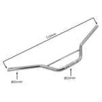 KIEROWNICA CROSS 125CC STALOWA 71,5CM