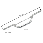 KIEROWNICA QUAD ATV 110CC ALU SREBRNA + ROZPÓRKA 72CM