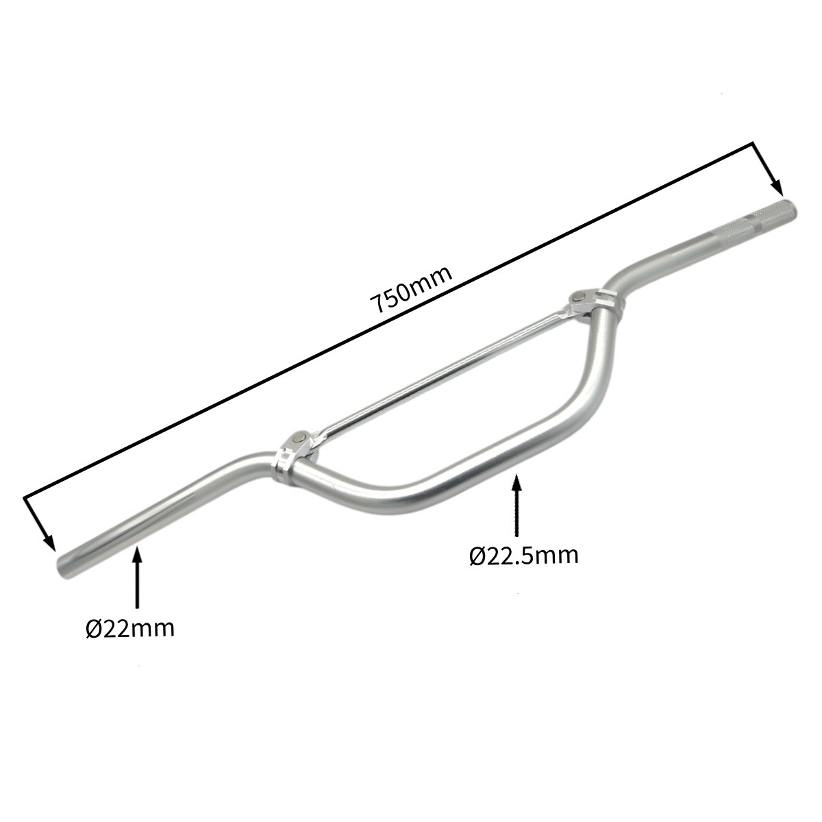 wp-image22394.png KIEROWNICA CROSS 190CC DŁ. 75CM SREBRNA - obrazek 1