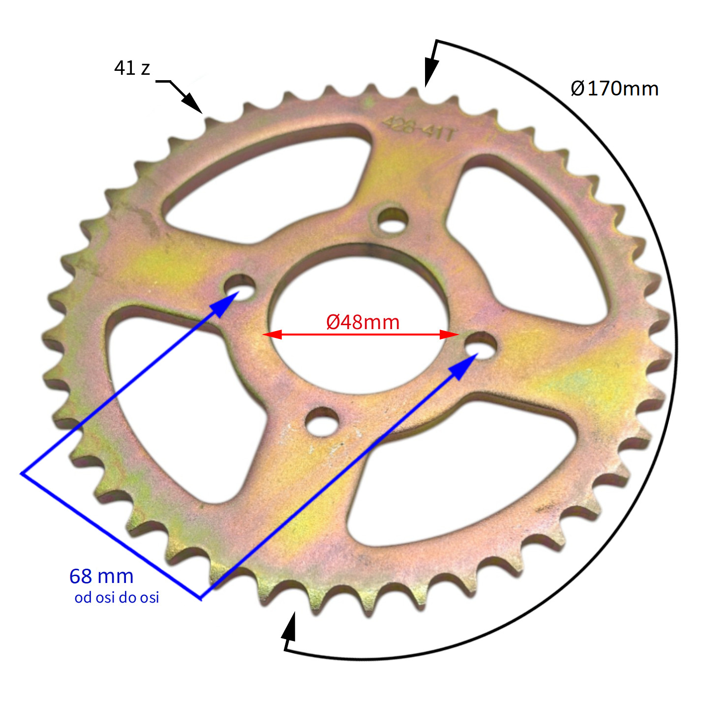 wp-image22847.png ZĘBATKA TYŁ 428 QUAD ATV 125CC 41Z - obrazek 1