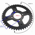 ZĘBATKA TYŁ 428H QUAD ATV 125CC 1+1, 45 Z