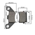 KLOCKI HAMULCOWE PRZÓD QUAD ATV 200CC