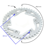 ZĘBATKA TYŁ 520H CROSS 250CC 43Z