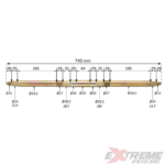 OŚ NAPĘDOWA TYŁ QUAD ATV 125CC DŁ. 74 CM