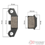 KLOCKI HAMULCOWE TYŁ QUAD MINI E-ATV