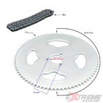 ZESTAW TUNINGOWY QUAD MINI E-ATV ZĘBATKA + ŁAŃCUCH
