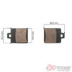 KLOCKI HAMULCOWE TYŁ QUAD ATV 150CC 200CC