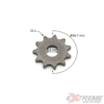 ZĘBATKA SILNIKA T8F QUAD MINI E-ATV 11Z NIESTANDAR