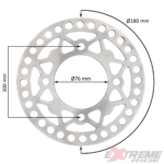 TARCZA HAMULCOWA PRZÓD TYŁ CROSS 180MM