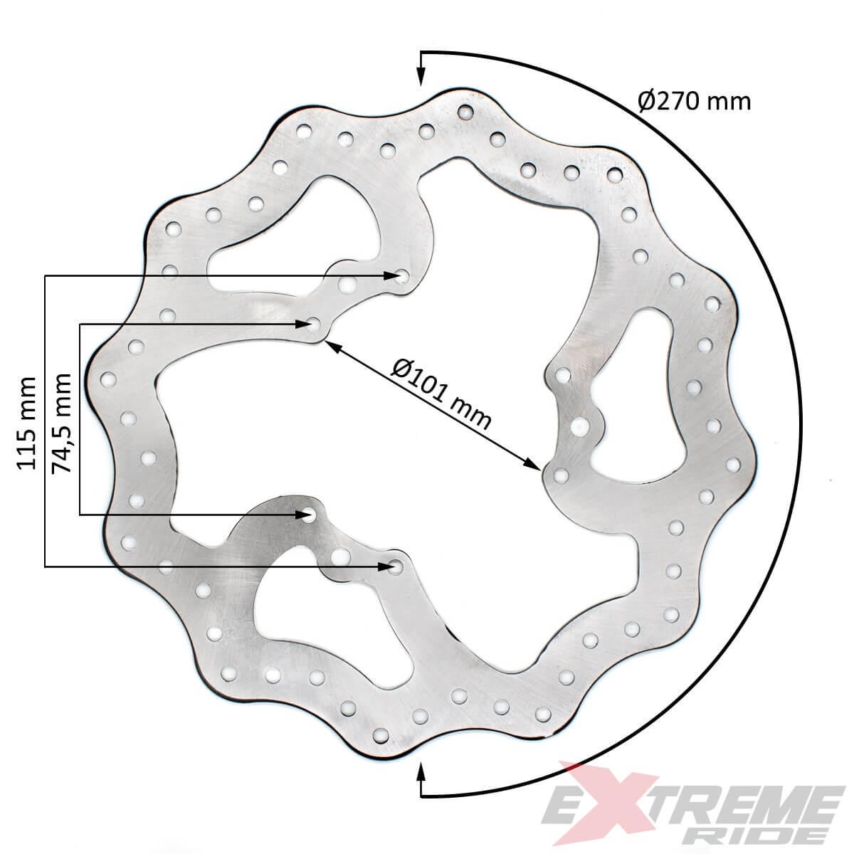 wp-image3788.png TARCZA HAMULCOWA PRZÓD CROSS 250CC 27 CM - obrazek 1